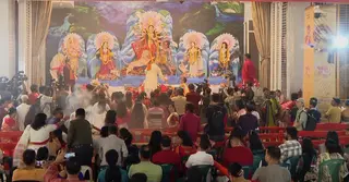 হাওড়ায় চলছে দুর্গাপূজার প্রস্তুতি; প্রতীমায় ফুটে উঠেছে দুর্গার শান্তরূপ